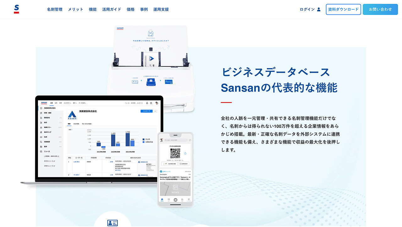 sansan プロダクト・機能