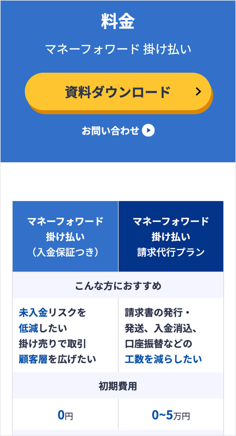 moneyforward掛け払い 料金